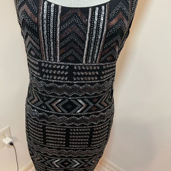 Express Beaded & Sequin Mini Dress. NWT Size S - Picture 4 of 9